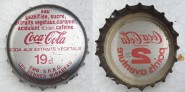 Kronkorken Coca-Cola Frankreich 2004 2000er silber Coca Cola 19cl eau gazeifiee, sicre extraits vegetaux caramel acidulant  E338  cafeine soda EMB: S.R.B.G. Les Pennes-Mirabeau 13170 La Gavotte