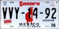 Nummernschilder / Kfz-Kennzeichen Mexiko 2005 2000er Sonora