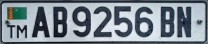 Nummernschilder / Kfz-Kennzeichen Turkmenistan 1994 1990er