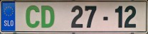 Nummernschilder / Kfz-Kennzeichen Slowenien 2004 2000er CD