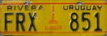 Nummernschilder / Kfz-Kennzeichen Uruguay 1992 1990er Rivera