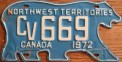 Nummernschilder / Kfz-Kennzeichen Kanada 1972 1970er Northwest Territories