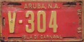 Nummernschilder / Kfz-Kennzeichen Aruba 1978 1970er Aruba