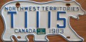 Nummernschilder / Kfz-Kennzeichen Kanada 1983 1980er Northwest Territories