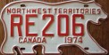 Nummernschilder / Kfz-Kennzeichen Kanada 1974 1970er Northwest Territories