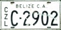 Nummernschilder / Kfz-Kennzeichen Belize 1982 1980er Corozal