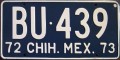 Nummernschilder / Kfz-Kennzeichen Mexiko 1972 1970er Chihuahua