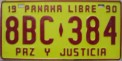 Nummernschilder / Kfz-Kennzeichen Panama 1990 1990er