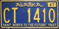 Nummernschilder / Kfz-Kennzeichen USA 1966 1960er Alaska AK