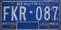 Nummernschilder / Kfz-Kennzeichen Kanada 1979 1970er British Columbia