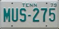 Nummernschilder / Kfz-Kennzeichen USA 1979 1970er Tennesssee TN