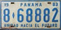 Nummernschilder / Kfz-Kennzeichen Panama 1983 1980er