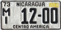 Nummernschilder / Kfz-Kennzeichen Nicaragua 1973 1970er