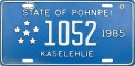 Nummernschilder / Kfz-Kennzeichen Mikronesien, Föd. Staat. 1985 1980er Pohnpei