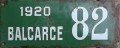 Nummernschilder / Kfz-Kennzeichen Argentinien 1920 1920er Buenos Aires Balcarce