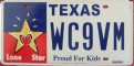 Nummernschilder / Kfz-Kennzeichen USA 1999 1990er Texas TX