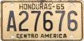 Nummernschilder / Kfz-Kennzeichen Honduras 1965 1960er