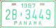 Nummernschilder / Kfz-Kennzeichen Panama 1987 1980er