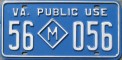 Nummernschilder / Kfz-Kennzeichen USA 1973 1970er Virginia VA