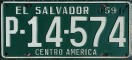 Nummernschilder / Kfz-Kennzeichen El Salvador 1959 1950er