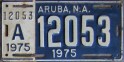 Nummernschilder / Kfz-Kennzeichen Aruba 1975 1970er Aruba