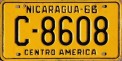 Nummernschilder / Kfz-Kennzeichen Nicaragua 1966 1960er