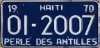 Nummernschilder / Kfz-Kennzeichen Haiti 1970 1970er