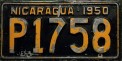 Nummernschilder / Kfz-Kennzeichen Nicaragua 1950 1950er