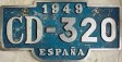 Nummernschilder / Kfz-Kennzeichen Spanien 1949 1940er CD