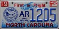 Nummernschilder / Kfz-Kennzeichen USA 1981 1980er North Carolina NC