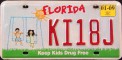 Nummernschilder / Kfz-Kennzeichen USA 1998 1990er Florida FL