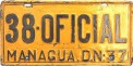 Nummernschilder / Kfz-Kennzeichen Nicaragua 1937 1930er