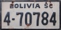 Nummernschilder / Kfz-Kennzeichen Bolivien 1970 1970er