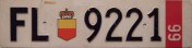 Nummernschilder / Kfz-Kennzeichen Liechtenstein 1966 1960er