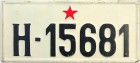 Nummernschilder / Kfz-Kennzeichen Jugoslawien 1952 1950er HR