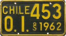 Nummernschilder / Kfz-Kennzeichen Chile 1962 1960er