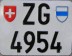 Nummernschilder / Kfz-Kennzeichen Schweiz 1973 1970er