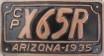 Nummernschilder / Kfz-Kennzeichen USA 1935 1930er Arizona AZ