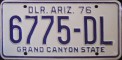 Nummernschilder / Kfz-Kennzeichen USA 1976 1970er Arizona AZ