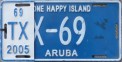 Nummernschilder / Kfz-Kennzeichen Aruba 2005 2000er Aruba
