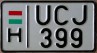 Nummernschilder / Kfz-Kennzeichen Ungarn 1990 1990er