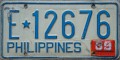 Nummernschilder / Kfz-Kennzeichen Philippinen 1966 1960er