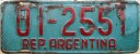 Nummernschilder / Kfz-Kennzeichen Argentinien 1969 1960er international organisation