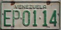 Nummernschilder / Kfz-Kennzeichen Venezuela 1960 1960er