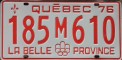 Nummernschilder / Kfz-Kennzeichen Kanada 1976 1970er Quebec