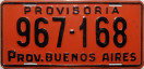Nummernschilder / Kfz-Kennzeichen Argentinien 1960 1960er Buenos Aires