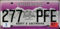 Nummernschilder / Kfz-Kennzeichen USA 2000 2000er Colorado CO