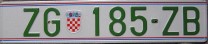 Nummernschilder / Kfz-Kennzeichen Kroatien 1992 1990er