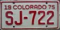 Nummernschilder / Kfz-Kennzeichen USA 1975 1970er Colorado CO