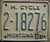 Nummernschilder / Kfz-Kennzeichen USA 1977 1970er Montana MT